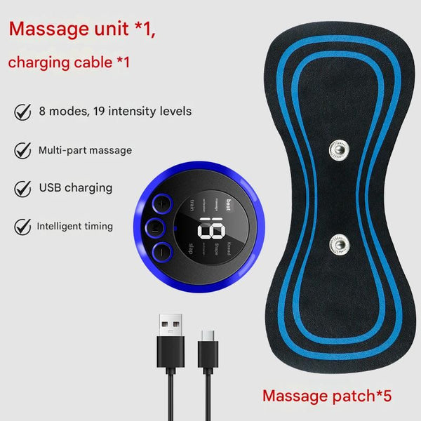 Black and Blue Mini Massage Patch for Muscle Comfort (7-pack)