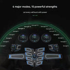 Blue EMS Muscle Stimulator Belt Set - Rechargeable Abdominal Toning Trainer with Multiple Pads and Modes