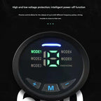Blue EMS Muscle Stimulator Belt Set - Rechargeable Abdominal Toning Trainer with Multiple Pads and Modes