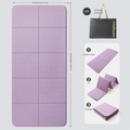 Purple Foldable Yoga Mat - Portable Thick Non-Slip Fitness Exercise Mat for Home Gym and Travel