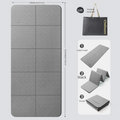 Grey Foldable Yoga Mat - Portable Thick Non-Slip Fitness Exercise Mat for Home Gym and Travel