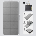 Grey Foldable Yoga Mat - Portable Thick Non-Slip Fitness Exercise Mat for Home Gym and Travel