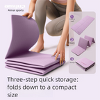 Grey Foldable Yoga Mat - Portable Thick Non-Slip Fitness Exercise Mat for Home Gym and Travel