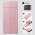 Pink Foldable Yoga Mat - Portable Thick Non-Slip Fitness Exercise Mat for Home Gym and Travel