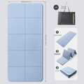 Blue Foldable Yoga Mat - Portable Thick Non-Slip Fitness Exercise Mat for Home Gym and Travel