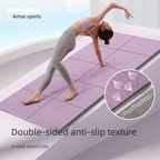 Blue Foldable Yoga Mat - Portable Thick Non-Slip Fitness Exercise Mat for Home Gym and Travel