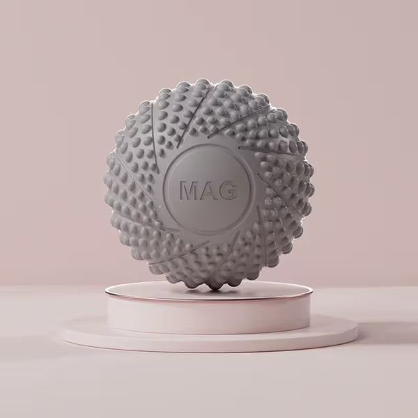 2-Pack Grey Spiky Fascia Massage Balls - Portable TPE Foot Arch Muscle Relaxer for Yoga Recovery Trigger Point Therapy