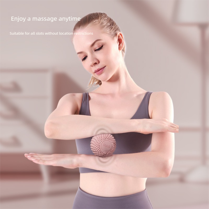 2-Pack Grey Spiky Fascia Massage Balls - Portable TPE Foot Arch Muscle Relaxer for Yoga Recovery Trigger Point Therapy