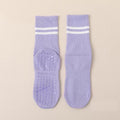 3-Pack Purple Anti-Slip Yoga Socks - Grippy Non-Slip Pilates Dance Fitness Socks for Women