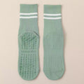 3-Pack Green Anti-Slip Yoga Socks - Grippy Non-Slip Pilates Dance Fitness Socks for Women