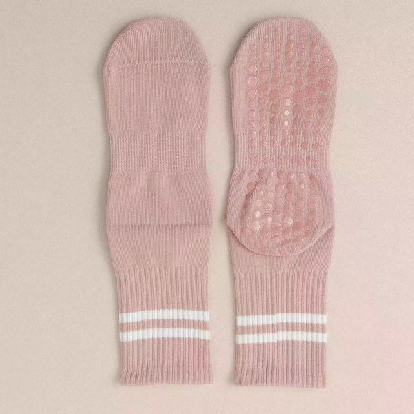 3-Pack Pink Anti-Slip Yoga Socks - Grippy Non-Slip Pilates Dance Fitness Socks for Women