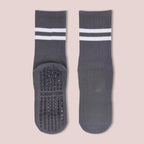 3-Pack Dark grey Anti-Slip Yoga Socks - Grippy Non-Slip Pilates Dance Fitness Socks for Women