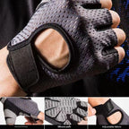 Pink Half Finger Fitness Gloves - Anti-Slip Breathable Gym Training Gloves for Weightlifting Cycling(Size:M)