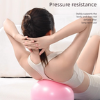Purple Anti-Burst Yoga Exercise Ball with Manual Hand Pump - 25cm Thickened Stability Ball for Pilates Core Training Fitness