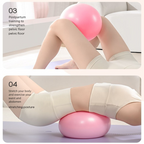 Blue Anti-Burst Yoga Exercise Ball with Manual Hand Pump - 25cm Thickened Stability Ball for Pilates Core Training Fitness