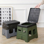 Green Portable Folding Toilet Stool Outdoor Camping Car Emergency Portable Potty Chair