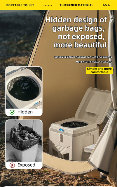 Portable Travel Toilet with Integrated Dual Storage Wings & Odor-Proof Lid – Ergonomic Reusable Foldable Commode with 12.7cm Folding Height for Car Travel & Outdoor Use (Black Green)