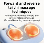 Grey Wireless Rechargeable Cervical & Lumbar Massager Pillow with 4 High/Low Massage Points, 42°C Constant Heat, 3 Speeds and Adjustable Strap – Multifunctional Shiatsu Back Massage Cushion for Neck Waist Shoulder Relief