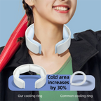 Black Reusable Neck Cooling Ring – 360° Omnidirectional Wearable Ice Collar for Summer Heat Relief, Battery-Free Ergonomic Cooling Tube for Outdoor Sports Fitness