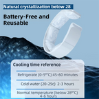 Blue Reusable Neck Cooling Ring – 360° Omnidirectional Wearable Ice Collar for Summer Heat Relief, Battery-Free Ergonomic Cooling Tube for Outdoor Sports Fitness