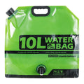10L Green Outdoor Collapsible Water Storage Bag with Tap & Handle - Portable Camping Water Container for Hiking Picnic Travel and Emergency Water Storage