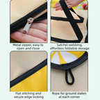 2-in-1 Foldable 145 x 200CM Outdoor Picnic Mat and Storage Handled Bag with Yellow Sunflower Pattern & 4 Ground Stakes - Portable Waterproof Camping Blanket Travel Picnic Rug for 3-4 People Outdoor use