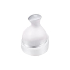 White Wireless Electric Scalp Massager with 28 Soft Silicone Massage Claws Storage Base - Rechargeable Hand-Simulated 4D Deep Kneading Head Massage Device for Humans and Pets