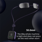 Purple Lightweight Rechargeable Heated Cervical Massager - EMS TENS Pulse Neck Shoulder Therapy Device with 6 Massage Modes & 19 Intensity Levels, 3 Level Heat Compression, Large Digital Display and Tightening Buckle
