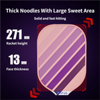 Black + Purple + Blue Striped Fiberglass Pickleball Paddle Set – 2 Ultra Lightweight Pickleball Rackets +  4 Balls + Carry Bag for Outdoor Play - Large Sweet Spot, Shock-Absorbing Silicone Grip and TPU Edge Guard
