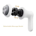 White Wireless Multi Function Fat Burning & Body Shaping Massager with 9 Speed Levels, 5 Massage Heads, Smart Digital Display and Type-C Charging - Portable Slimming Vibration Machine for Muscle Relaxation Sculpting
