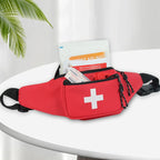 36 x 10 x 14CM  Extra Large Empty First Aid Kit Waist Pack –Waterproof Thickened Oxford Cloth Emergency Medical Crossbody Bag for Outdoor Activity