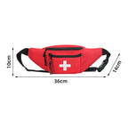 36 x 10 x 14CM  Extra Large Empty First Aid Kit Waist Pack –Waterproof Thickened Oxford Cloth Emergency Medical Crossbody Bag for Outdoor Activity