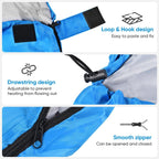 210 x 75cm Dark Green Portable Envelope Camping Sleeping Bag 1.3kg Thickened Warm Sleeping Bag with Carry Bag, Convertible Blanket Design & 4 Seasons Cold Weather or Warm for Hiking Travel Indoor Outdoor Use