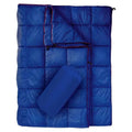 200x140cm Blue Large Outdoor Camping Down Cotton Wearable Warmth Blanket, Quilted Poncho Shawl Throw with Storage Bag, Lightweight Warm Camping Quilt for Camping Travel Home Use