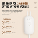 Thickened Waterproof Silicone Rain Shoe Covers and USB Powered Telescopic 3-Setting Timer Shoe Dryer Set for Rainy Season Commuting Camping Hiking Use, Reusable Non-Slip Overshoes with Double Buckle Closure, Khaki Orange Blocking, 2XL Size (EU 43-45)