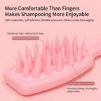 Microbubble Oxygen Hydration Facial Pore Cleanser and Pink Silicone Scalp Massage Scrubber Set with Waste Separation Design, 3 Level Vacumn Suction and 6 Replaceable Heads - Full Body Care Routine for Face Pore Cleaning and Scalp Massage