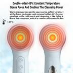 Beige 45°C Constant Heating Silicone Facial Cleansing Brush and 3pcs 8-Layer Fine Foaming Nets Set - Electric Sonic Face Scrubber with Dual-Sided Cleaning Surface & 3-Speed Vibration Massage, IPX7 Waterproof Skincare Absorption and Massage Device