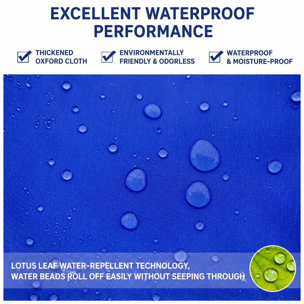 Navy Blue Waterproof Rain Leg Covers and Long Half Rain Pants, Quick Pull-On with Adjustable Elastic Top & Snap Closure Cuffs – Lightweight & Reusable, Windproof & Mudproof for Commuting, Cycling, Garden and Outdoor Activities (1 Pair 4XL)