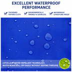Royal Blue Waterproof Rain Leg Covers and Long Half Rain Pants, Quick Pull-On with Adjustable Elastic Top & Snap Closure Cuffs – Lightweight & Reusable, Windproof & Mudproof for Commuting, Cycling, Garden and Outdoor Activities (1 Pair 4XL)