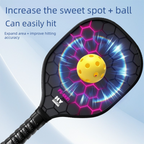 Black and Pink and Blue Professional Carbon Fiber Pickleball Paddle Set （2 Rackets + 4 Balls + 1 Carry Bag）- Lightweight Pickleball Racket with Balls for Adults and Kids Outdoor Sports Training
