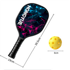 Black and Pink and Blue Professional Carbon Fiber Pickleball Paddle Set （2 Rackets + 4 Balls + 1 Carry Bag）- Lightweight Pickleball Racket with Balls for Adults and Kids Outdoor Sports Training