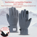 Black Winter Thermal Touchscreen Gloves  - Outdoor Cycling Skiing Driving Windproof Full Finger Warm Gloves-Dual-Touchscreen Design, Fleece-Lined for Warmth