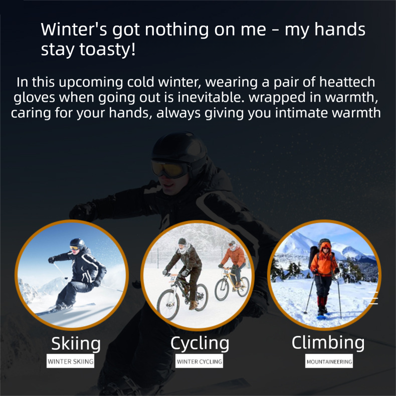 Grey Winter Thermal Touchscreen Gloves  - Outdoor Cycling Skiing Driving Windproof Full Finger Warm Gloves-Dual-Touchscreen Design, Fleece-Lined for Warmth