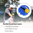 Pickleball Trainer Rebound Practice Set with Yellow Tethered Ball and Blue Fillable Base -Solo Training Aid for Beginners and Advanced Players Solo Practice and Skill Development