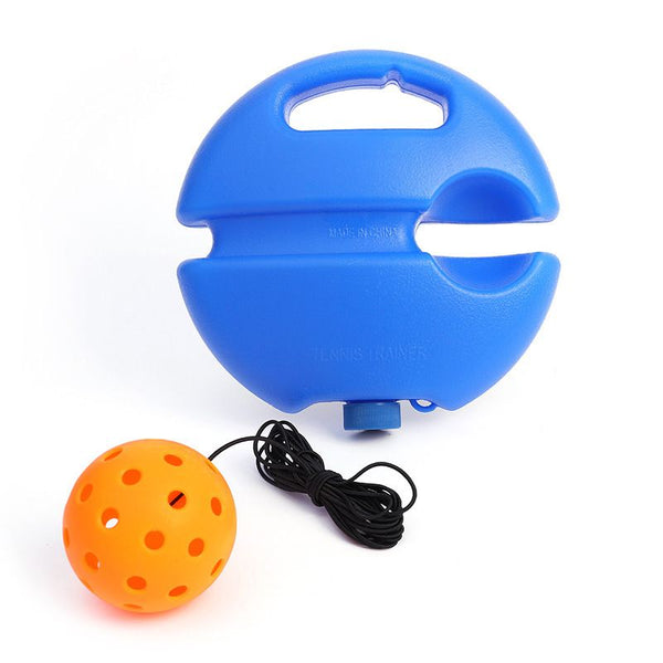 Pickleball Trainer Rebound Practice Set with Orange Tethered Ball and Blue Fillable Base -Solo Training Aid for Beginners and Advanced Players Solo Practice and Skill Development