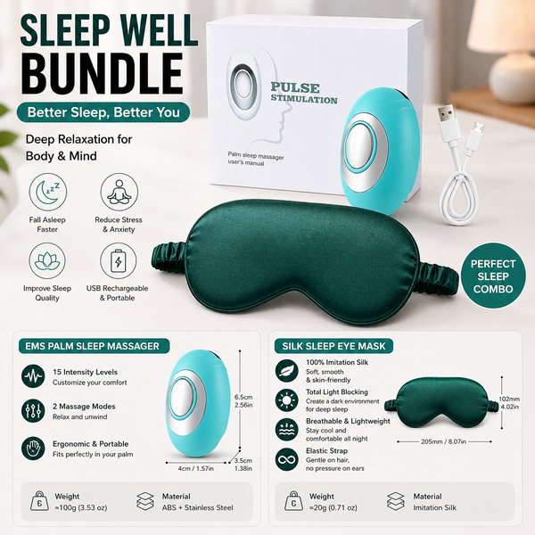 Winter Sleep Aid Bundle - Green Handheld EMS Pulse Device