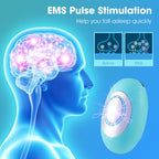 Winter Sleep Aid Bundle - Green Handheld EMS Pulse Device with 15 Levels and Green Imitation Silk Eye Mask for Relaxation, Travel, and Night Rest