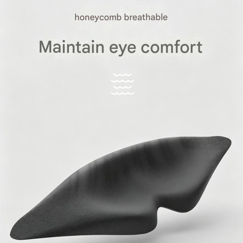 Grey 3D Contoured Sleep Mask with Integrated Earplugs - Zero Pressure Eye Cover, Light Blocking, Noise Reduction, Breathable Milk Silk for Travel and Nap