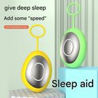 Sleep Aid Combo Set - Green Portable Microcurrent Handheld Device and Grey 3D Zero Pressure Eye Mask with Earplugs, USB Rechargeable  Relaxation Tool for Travel and Home Use