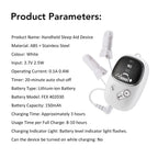White Handheld CES Sleep Aid Device with Ear Clip - Dual Mode Microcurrent Relaxation, 3 Intensity Levels, USB Rechargeable, Portable Insomnia Relief for Home and Travel